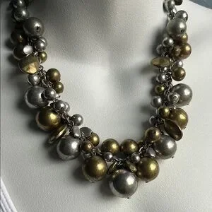 Ruby Rd Jewelry Ruby Rd. | Jewelry | Ruby Rd Gold And Silver Beaded Necklace | Poshmark